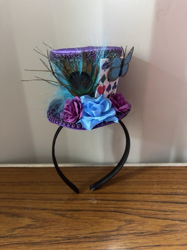 Purple mini top hat - purple,
