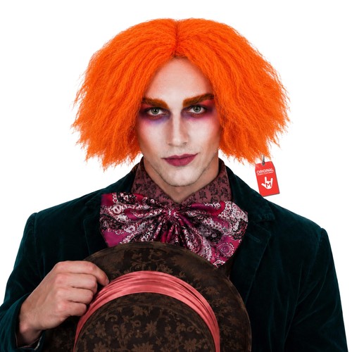 Mad hatter wig orange - mad,
