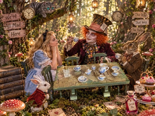 Dolls alice wonderland tea - alice,