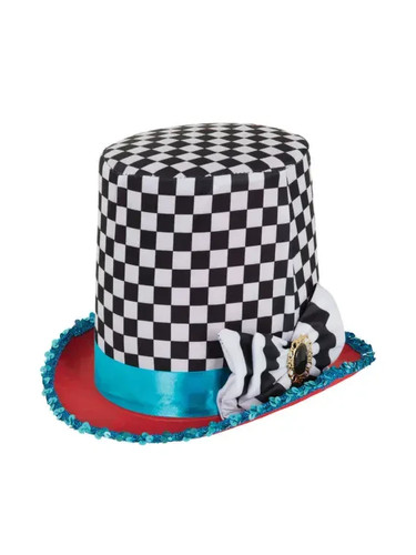 Mad hatter stovepipe - mad, chequered